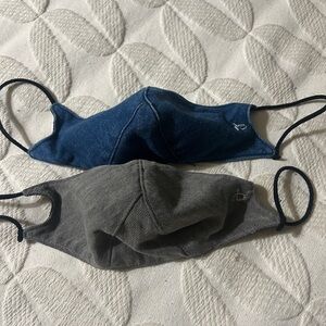 Good used condition, rag and bone denim Blue and Gray Face Masks.